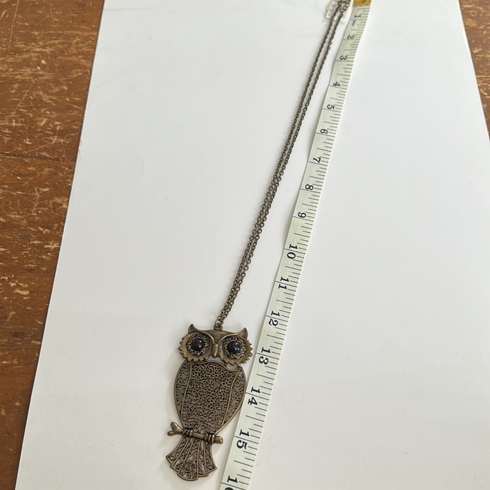 Thin Owl necklace - Picture 4 of 6